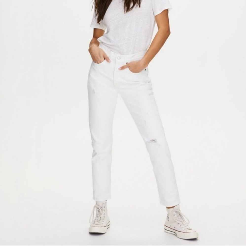 Levi's 501 White Distressed Women's Jeans W27 L32